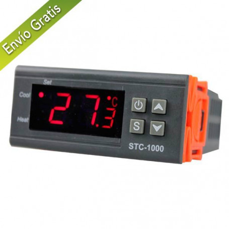 Comprar Termostato Digital W1010, interruptor Celsius Fahrenheit,  controlador de temperatura para incubadora, relé LED 10A, enfriador de  calentador, salida directa