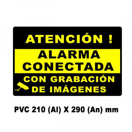 Placa alarma grande castellano