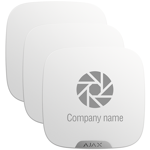 10XAJ-BRANDPLATES-W.png Pack 10 cubiertas personalizables para sirena exterior - Color blanco - Apto para uso exterior - No incluye sirena - Imagen 1