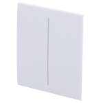 Panel táctil para interruptor de luz doble - Compatible con AJ-LIGHTCORE-2G - Retroiluminación LED - Panel táctil central sin contacto - Color blanco - Ajax - LightSwitch CenterButton