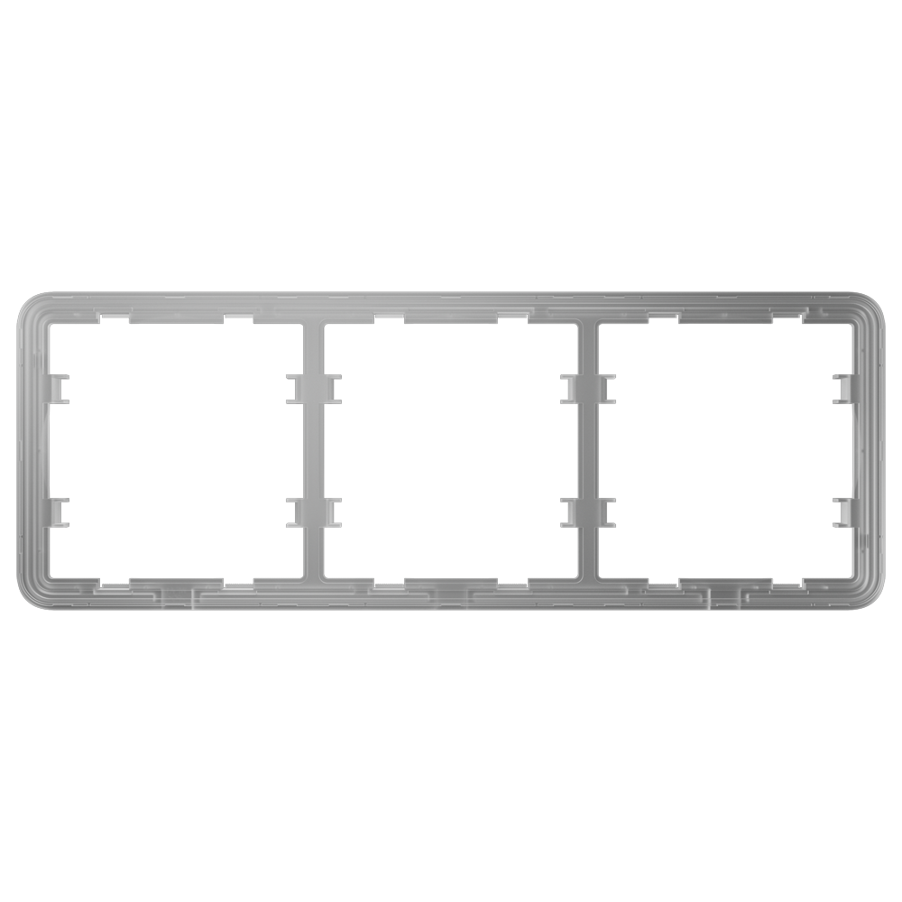 AJ-FRAME-3.png Marco para tres interruptores - Compatible con 2 x AJ-SIDEBUTTON - Compatible con 1 x AJ-CENTERBUTTON - Ajax - LightSwitch Frame (3 seats) - Imagen 1