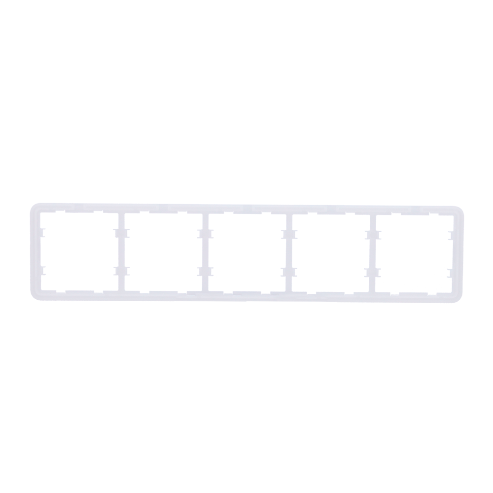 AJ-FRAME-5.png Marco para cinco interruptores - Compatible con 2 x AJ-SIDEBUTTON - Compatible con 3 x AJ-CENTERBUTTON - Ajax - LightSwitch Frame (5 seats) - Imagen 1