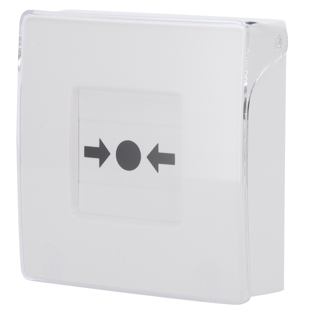 AJ-MANUALCALLPOINT-WHITE.png Botón manual de alarma de incendio blanco - Inalámbrico 868 MHz Jeweller - Botón alarma incendio o activador de escenarios - Compatible con función de alarma interconectada - Transmisión de alarmas a CRA (configurable) - Alimentación 2 pilas CR123A - Imagen 1
