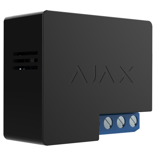 AJ-RELAY.png Relé de control remoto - Contacto seco (libre de tensión) - Inalámbrico 868 MHz Jeweller - Alcance hasta 1000 m - Alimentación entrada 7~24VDC - Instalación en cajas de mecanismo estándar - Imagen 1