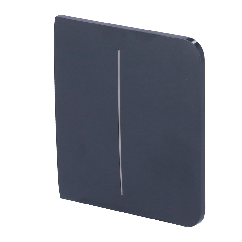 AJ-SIDEBUTTON-2G-GRA.png Panel táctil para interruptor de luz doble - Compatible con AJ-LIGHTCORE-2G - Retroiluminación LED - Panel táctil lateral sin contacto - Color grafito - Ajax - LightSwitch SideButton - Imagen 1