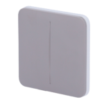 Panel táctil para interruptor de luz doble  - Compatibilidad con AJ-LIGHTCORE-2G - Retroiluminación LED - Panel táctil sin contacto - Color gris - Ajax - LightSwitch SoloButton