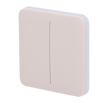 Panel táctil para interruptor de luz doble  - Compatibilidad con AJ-LIGHTCORE-2G - Retroiluminación LED - Panel táctil sin contacto - Color marfil - Ajax - LightSwitch SoloButton