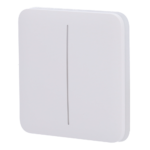 Panel táctil para interruptor de luz doble  - Compatibilidad con AJ-LIGHTCORE-2G - Retroiluminación LED - Panel táctil sin contacto - Color blanco - Ajax - LightSwitch SoloButton