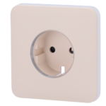 Tapa frontal para enchufe inteligente tipo F - Compatible con AJ-OUTLETCORE-SMART - Indicador LED sobre estado del enchufe y consumo - Botón táctil para control manual - Retroalimentación LED - Color marfil
