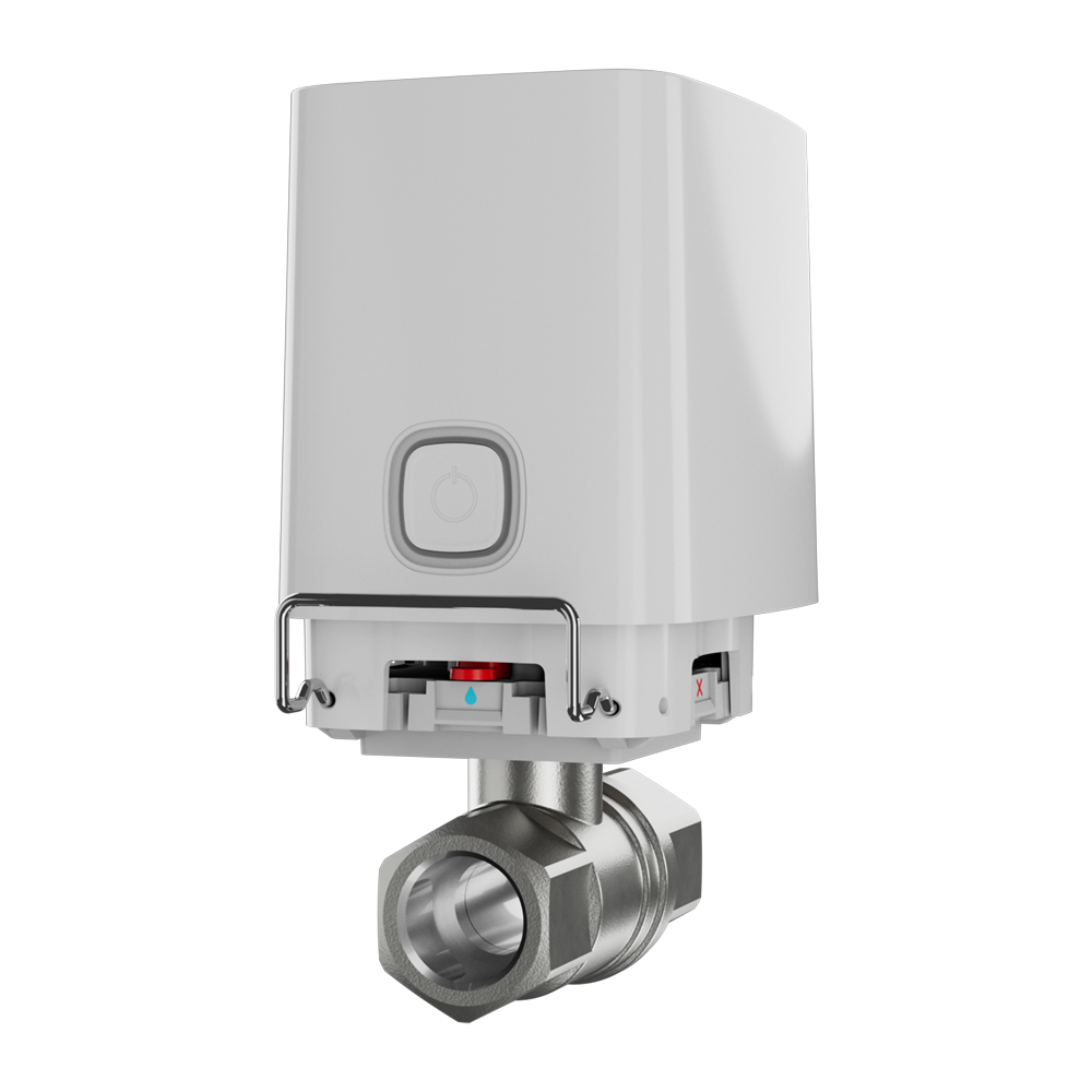 AJ-WATERSTOP-1-W.png Electroválvula de cierre de agua - Válvula Bonomi de 1" (DN 25) - Compatible con tuberías de agua caliente y fría - Cierre de la válvula en menos de 5 segundos - Admite escenarios de automatización - Alimentación 4 baterías CR123A o a 7,5~14 VDC - Imagen 1