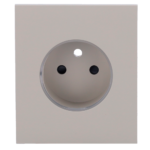 Tapa central para enchufe inteligente tipo E - Compatible con AJ-OUTLETCORE-SMART-E - Indicador LED sobre estado del enchufe y consumo - Botón táctil para control manual - Retroalimentación LED - Color oliva - Imagen 2