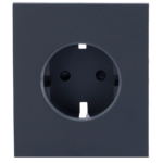 Tapa central para enchufe inteligente tipo F - Compatible con AJ-OUTLETCORE-SMART - Indicador LED sobre estado del enchufe y consumo - Botón táctil para control manual - Retroalimentación LED - Color grafito - Imagen 2