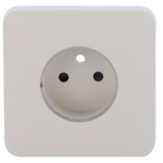 Tapa frontal para enchufe inteligente tipo E - Compatible con AJ-OUTLETCORE-SMART-E - Indicador LED sobre estado del enchufe y consumo - Botón táctil para control manual - Retroalimentación LED - Color ostra - Imagen 2