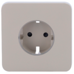 Tapa frontal para enchufe inteligente tipo F - Compatible con AJ-OUTLETCORE-SMART - Indicador LED sobre estado del enchufe y consumo - Botón táctil para control manual - Retroalimentación LED - Color oliva - Imagen 2