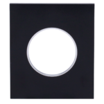 Tapa central para enchufe inteligente tipo F - Compatible con AJ-OUTLETCORE-SMART - Indicador LED sobre estado del enchufe y consumo - Botón táctil para control manual - Retroalimentación LED - Color negro - Imagen 3