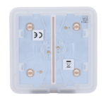 Panel táctil para interruptor de luz doble  - Compatibilidad con AJ-LIGHTCORE-2G - Retroiluminación LED - Panel táctil sin contacto - Color marfil - Ajax - LightSwitch SoloButton - Imagen 3