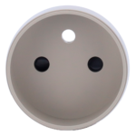 Tapa central para enchufe inteligente tipo E - Compatible con AJ-OUTLETCORE-SMART-E - Indicador LED sobre estado del enchufe y consumo - Botón táctil para control manual - Retroalimentación LED - Color oliva - Imagen 5