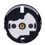Tapa central para enchufe inteligente tipo F - Compatible con AJ-OUTLETCORE-SMART - Indicador LED sobre estado del enchufe y consumo - Botón táctil para control manual - Retroalimentación LED - Color negro - Imagen 6