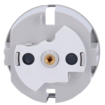 Tapa central para enchufe inteligente tipo F - Compatible con AJ-OUTLETCORE-SMART - Indicador LED sobre estado del enchufe y consumo - Botón táctil para control manual - Retroalimentación LED - Color niebla - Imagen 6