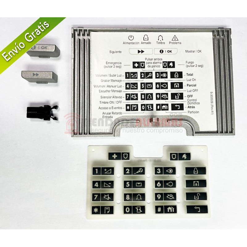product-901012-d29886935a5e1f5d485b192c4cec592a Kit teclado goma + tapa +botones PowerMax pro Visonic