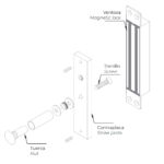 Cerradura electromagnética de seguridad para puerta de paso
