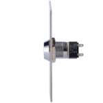 Pulsador con llave de seguridad para acceso controlado en acero inoxidable
