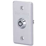 Pulsador con llave de seguridad para acceso controlado en acero inoxidable