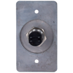 Pulsador con llave de seguridad para acceso controlado en acero inoxidable