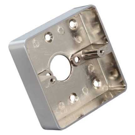 Caja de superficie en zinc para pulsador de llamada o timbre