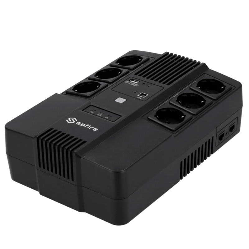 Protector de corriente para ordenador y electrónica del hogar con batería