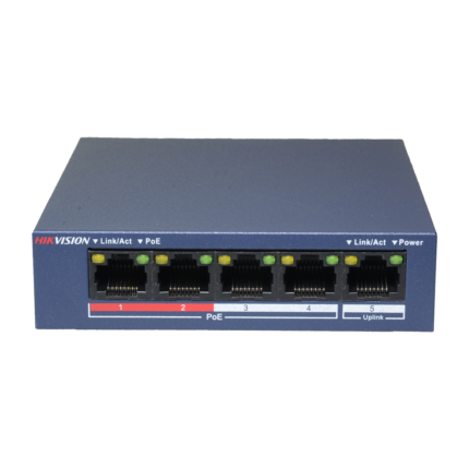 Hikvision Switch para conectar cámaras de seguridad con alimentación PoE (DS-3E0105P-E/M(B))
