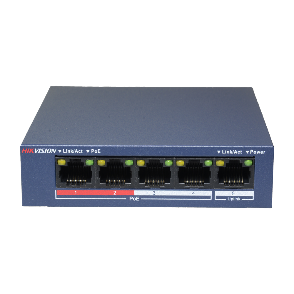 product-906264-a14c0e18d3651824f9e683a423dbba03 Hikvision Switch para conectar cámaras de seguridad con alimentación PoE (DS-3E0105P-E/M(B))