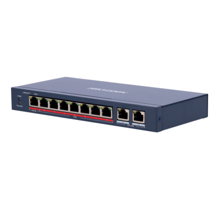 Hikvision Switch para conectar cámaras de seguridad con alimentación PoE (DS-3E0310HP-E)