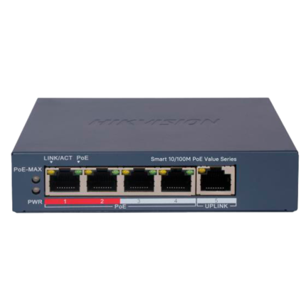 Hikvision Switch para alimentar y conectar cámaras de seguridad (DS-3E1105P-EIV2)