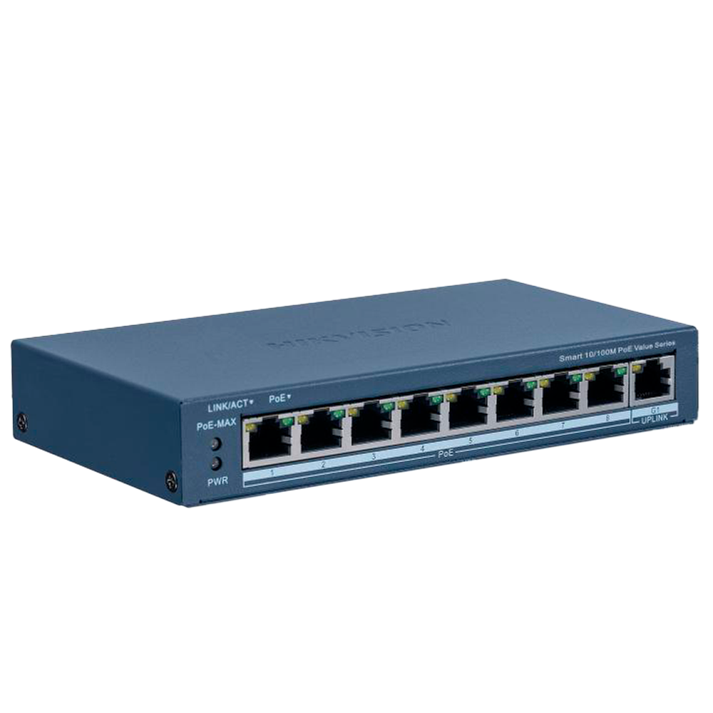 product-906321-57a1595a95495842fb763395bc660a05 Hikvision Switch para conectar y alimentar cámaras de seguridad por red
