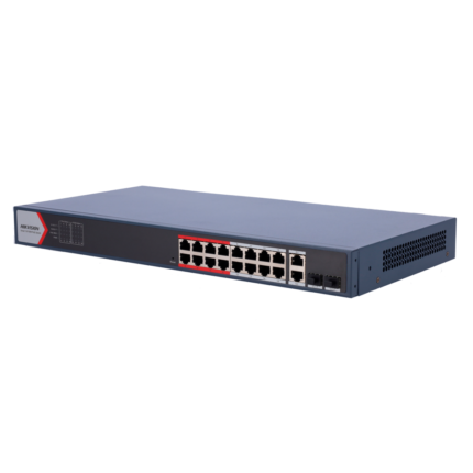 Hikvision Switch para alimentar y conectar cámaras de seguridad PoE (DS-3E1318P-EI(B))