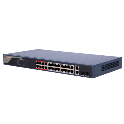 Hikvision Switch para alimentar y conectar cámaras de seguridad PoE (DS-3E1326P-EI(B))