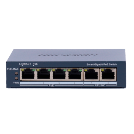 Hikvision Switch para alimentar y conectar cámaras de seguridad PoE (DS-3E1506P-EI)