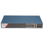 Hikvision Switch para alimentar y conectar cámaras de seguridad PoE (DS-3E1512HP-SI-8P2T2F)