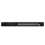 Switch para rack que alimenta cámaras y teléfonos IP sin adaptadores