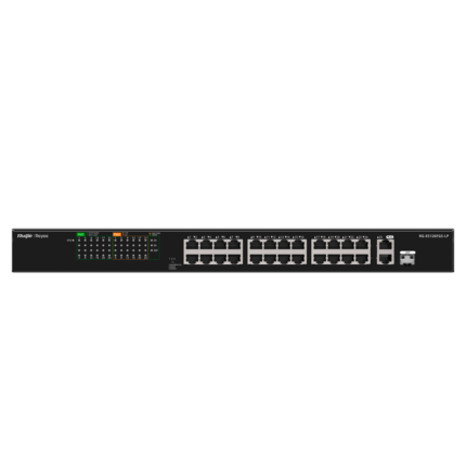 Switch para rack que alimenta cámaras y teléfonos IP sin adaptadores