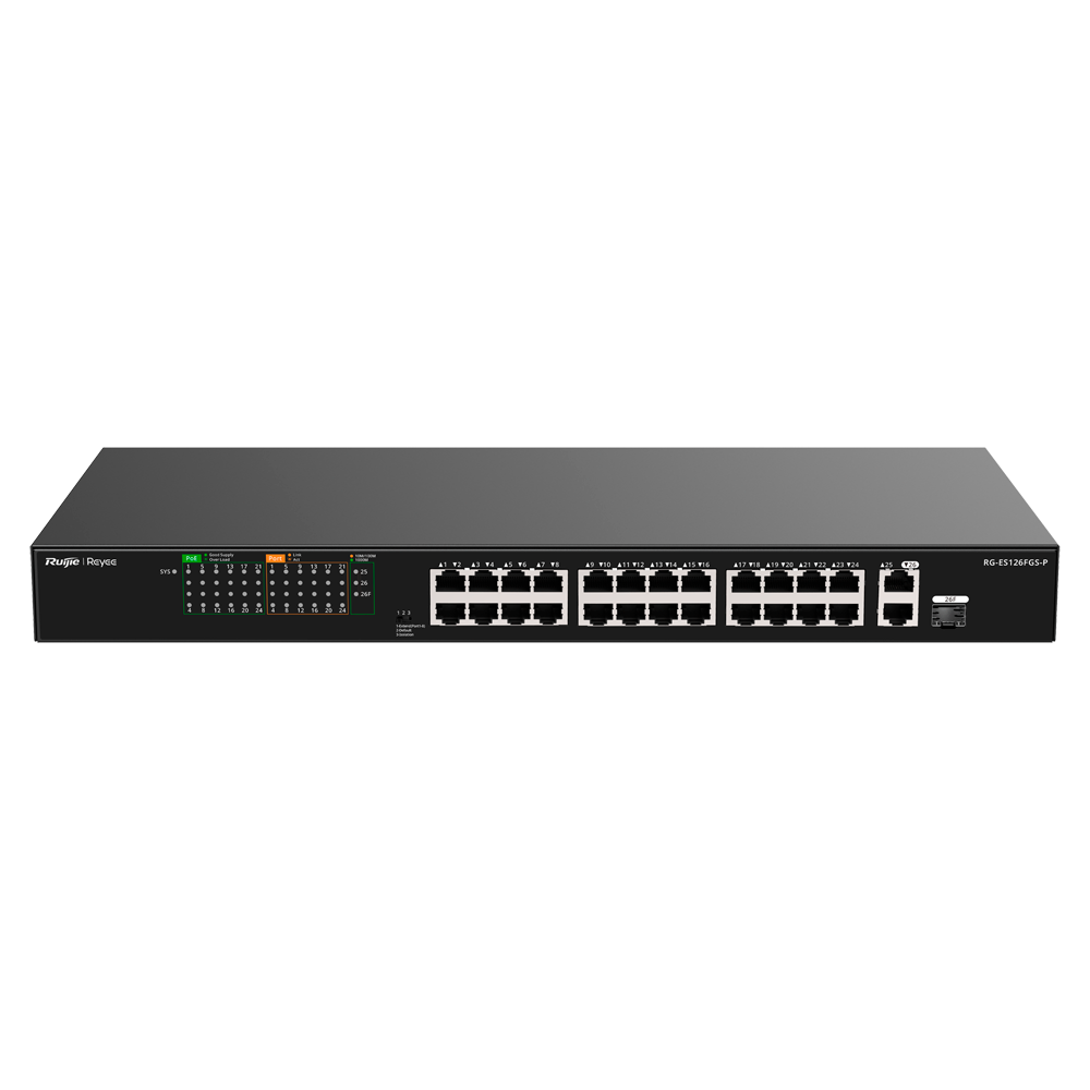 product-906525-7fcc98ef3667a909d14920cf5973bfd9 Switch PoE para conectar 24 cámaras o dispositivos sin cables de luz