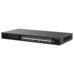 Switch PoE para conectar 24 cámaras o dispositivos sin cables de luz