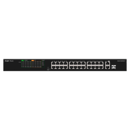 Switch PoE para conectar 24 cámaras o dispositivos sin cables de luz