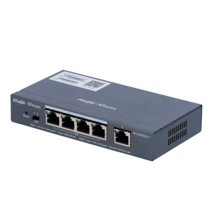 Switch PoE para conectar y alimentar 4 cámaras IP con gestión cloud