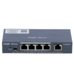 Switch PoE para conectar y alimentar 4 cámaras IP con gestión cloud