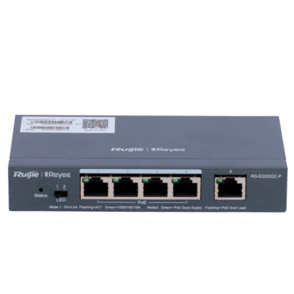 Switch PoE para conectar y alimentar 4 cámaras IP con gestión cloud
