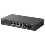Switch para cámaras PoE con gestión en la nube y fibra óptica (RG-ES206MG-P)
