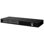 Switch gestionable para red de oficina con 24 puertos y cámaras IP