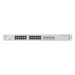 Switch gestionable con PoE para redes empresariales y fibra óptica